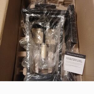 Visual Comfort & Co. Black and Cream Light Fixture